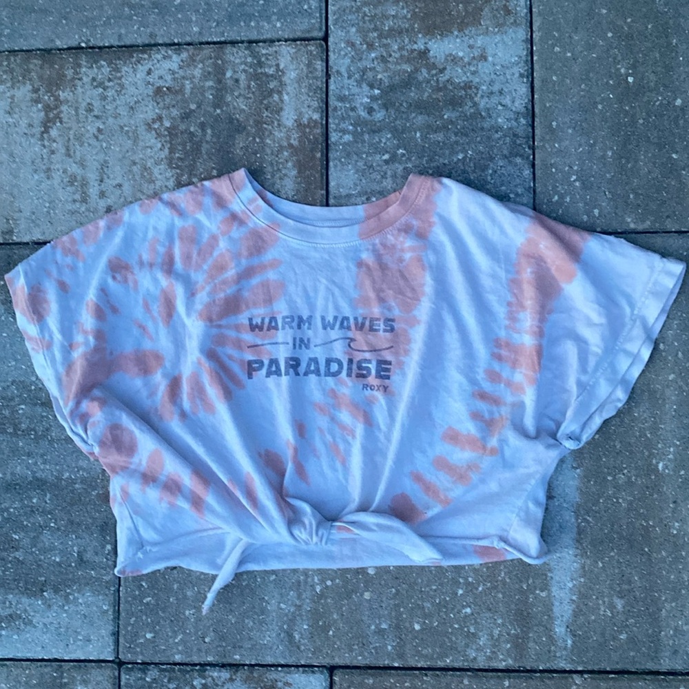 Roxy tie-dye girls cropped shirt